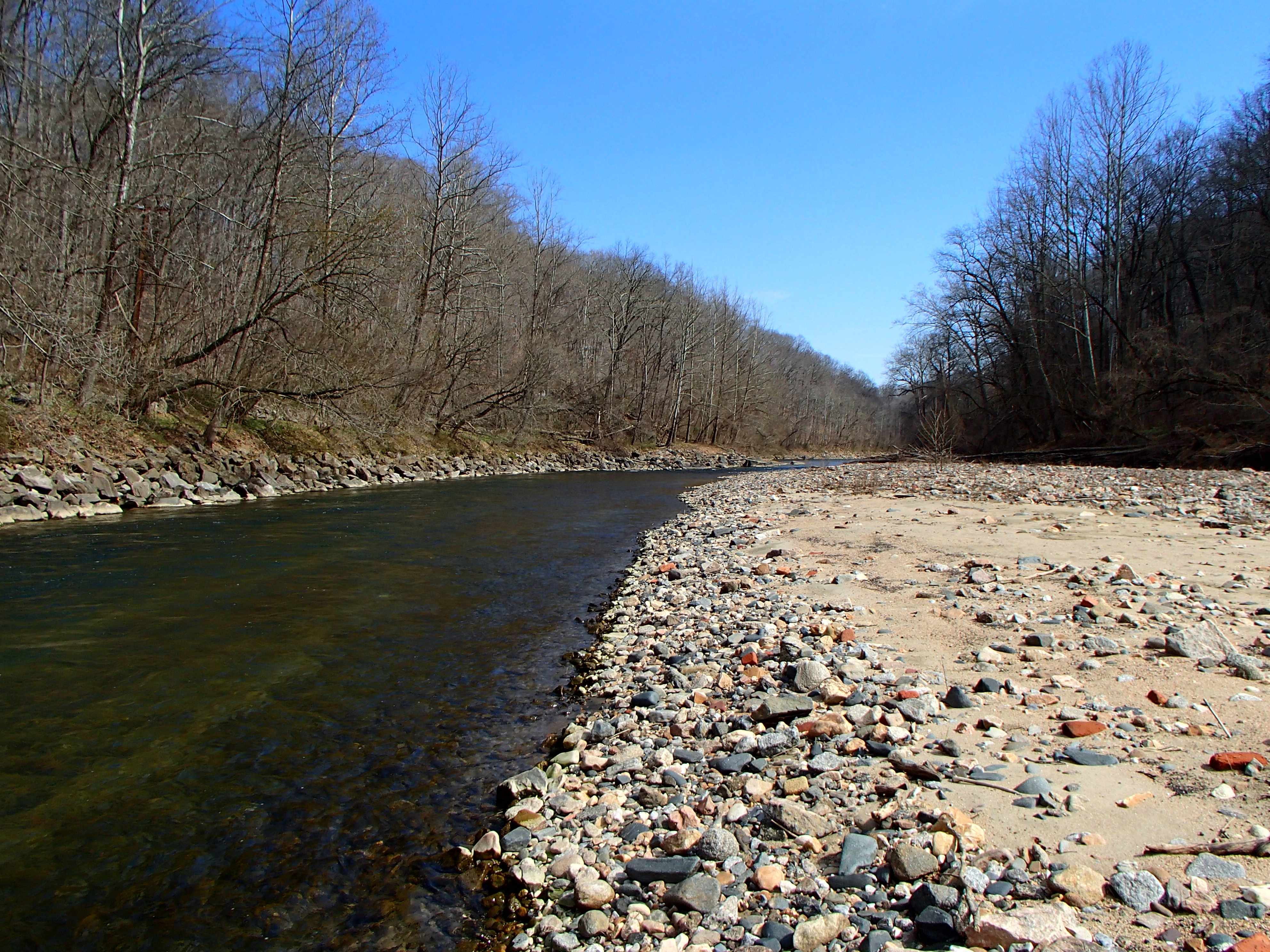 Field photo showing stream conditions at site PATL-B10-X-2016_midpoint looking downstream